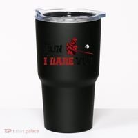 Run I Dare You Funny Baseball Catcher Baseball Player Lover Tumbler thumb 0