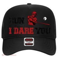 Run I Dare You Funny Baseball Catcher Baseball Player Lover Hat thumb 0