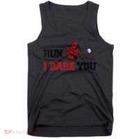 Run I Dare You Funny Baseball Catcher Baseball Player Lover Tank Top thumb 0