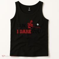 Run I Dare You Funny Baseball Catcher Baseball Player Lover Tank Top thumb 2