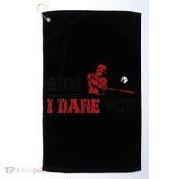 Run I Dare You Funny Baseball Catcher Baseball Player Lover Golf Towel thumb 0