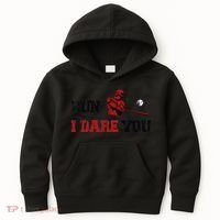 Run I Dare You Funny Baseball Catcher Baseball Player Lover Kids Hoodie thumb 0