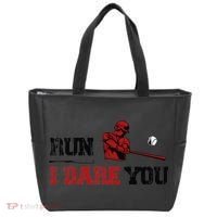 Run I Dare You Funny Baseball Catcher Baseball Player Lover Tote Bag thumb 0