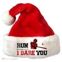 Run I Dare You Funny Baseball Catcher Baseball Player Lover Santa Hat thumb 0