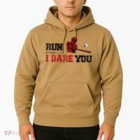Run I Dare You Funny Baseball Catcher Baseball Player Lover Hoodie thumb 2