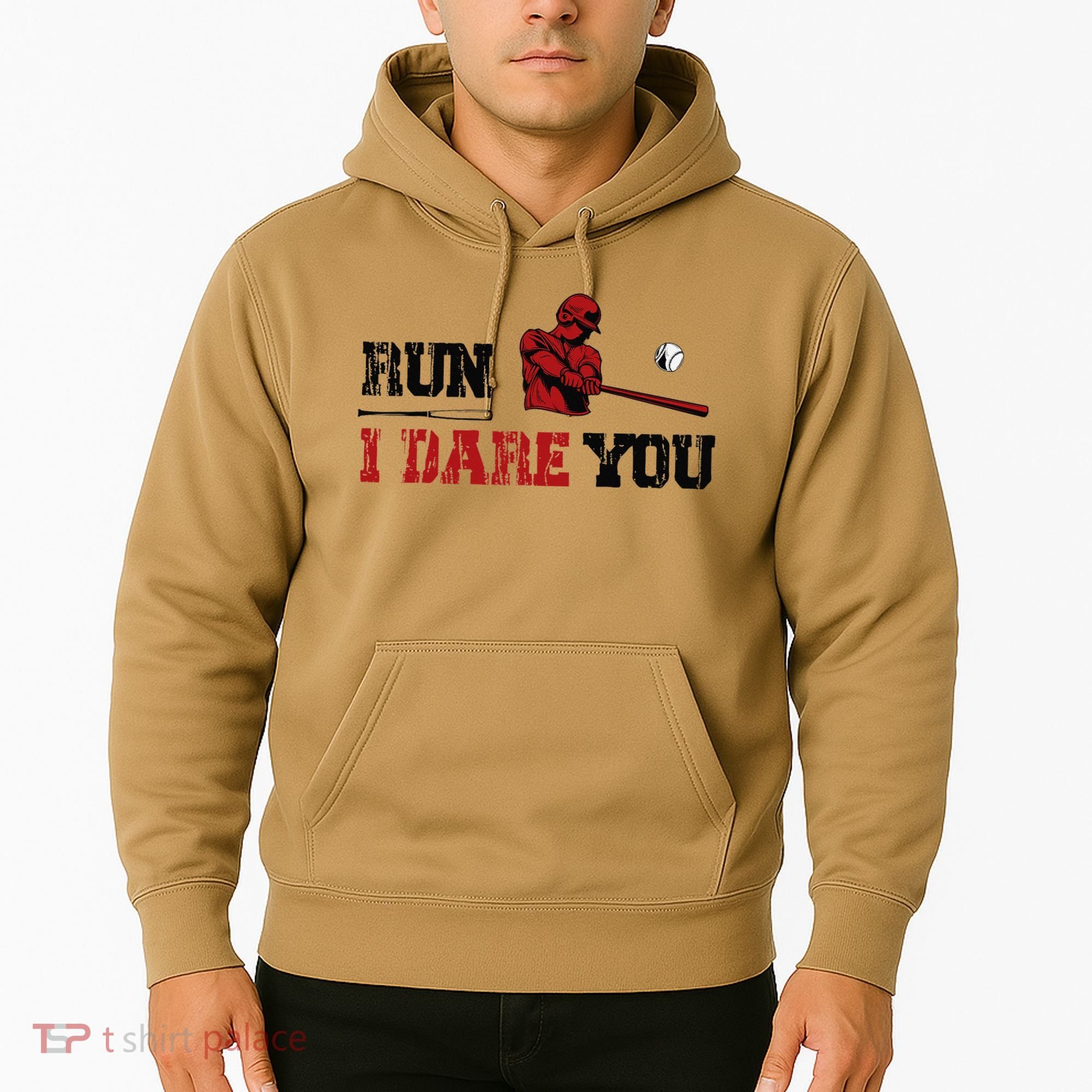 Run I Dare You Funny Baseball Catcher Baseball Player Lover Hoodie