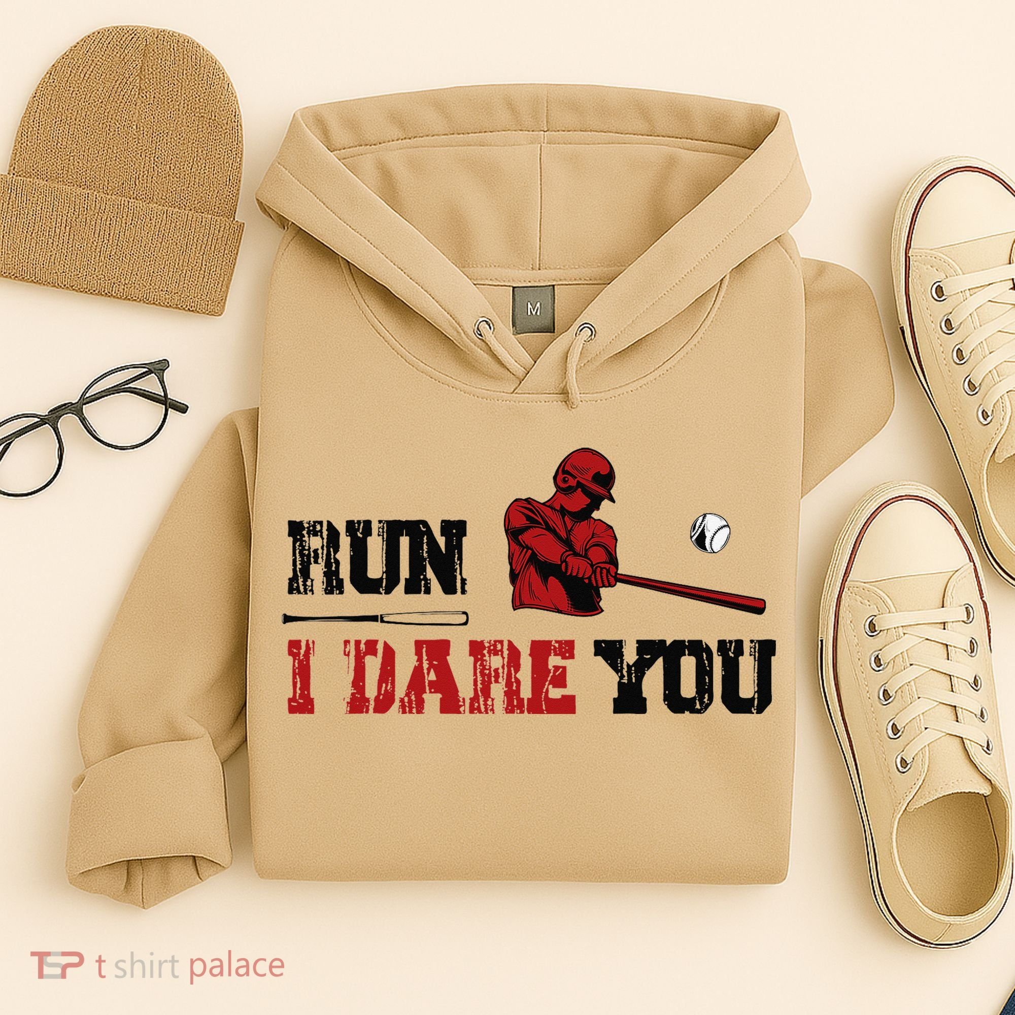 Run I Dare You Funny Baseball Catcher Baseball Player Lover Hoodie