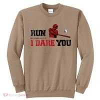 Run I Dare You Funny Baseball Catcher Baseball Player Lover Sweatshirt thumb 0