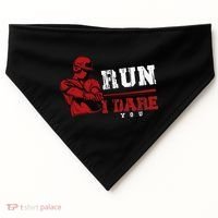 Run I Dare You Funny Baseball Catcher Baseball Player Lover USA-Made Doggie Bandana thumb 0