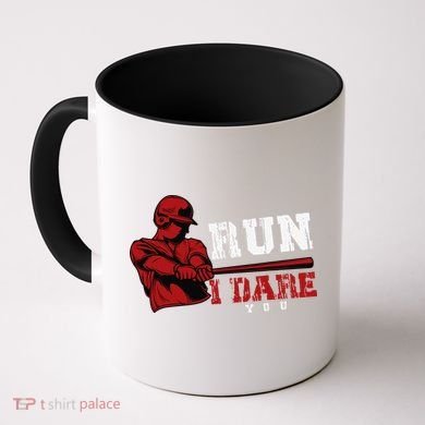 Run I Dare You Funny Baseball Catcher Baseball Player Lover Coffee Mug