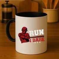 Run I Dare You Funny Baseball Catcher Baseball Player Lover Coffee Mug thumb 4