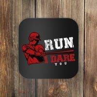 Run I Dare You Funny Baseball Catcher Baseball Player Lover Coaster thumb 0