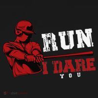 Run I Dare You Funny Baseball Catcher Baseball Player Lover Women's Hoodie thumb 2