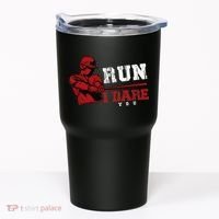 Run I Dare You Funny Baseball Catcher Baseball Player Lover Tumbler thumb 0