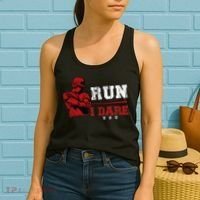 Run I Dare You Funny Baseball Catcher Baseball Player Lover Women's Tank Top thumb 2