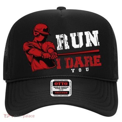 Run I Dare You Funny Baseball Catcher Baseball Player Lover Hat
