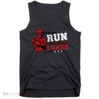 Run I Dare You Funny Baseball Catcher Baseball Player Lover Tank Top thumb 0
