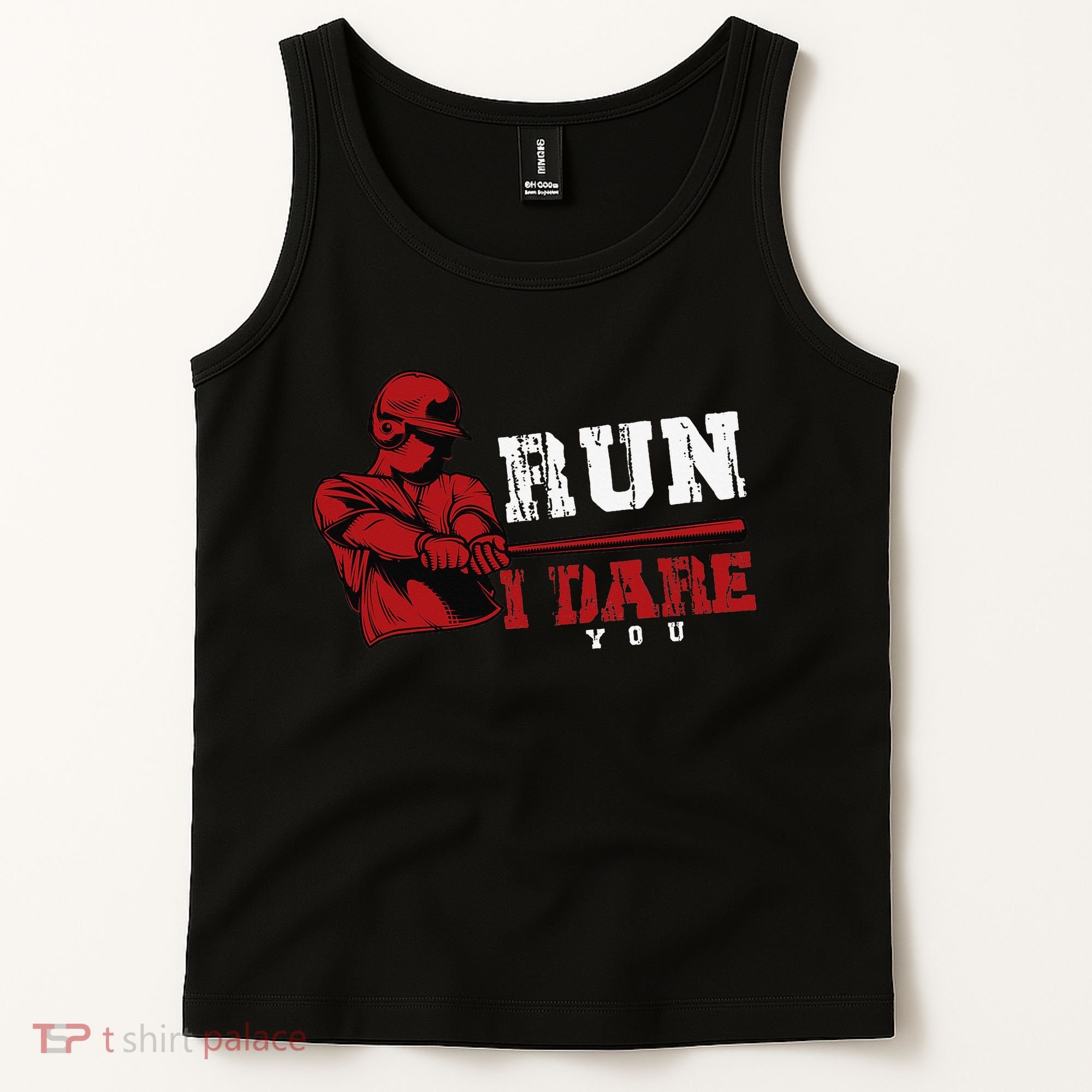 Run I Dare You Funny Baseball Catcher Baseball Player Lover Tank Top