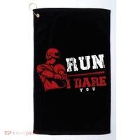 Run I Dare You Funny Baseball Catcher Baseball Player Lover Golf Towel thumb 0