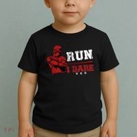 Run I Dare You Funny Baseball Catcher Baseball Player Lover Toddler T-Shirt thumb 2