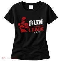 Run I Dare You Funny Baseball Catcher Baseball Player Lover Women's T-Shirt thumb 0