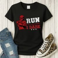 Run I Dare You Funny Baseball Catcher Baseball Player Lover Women's T-Shirt thumb 3