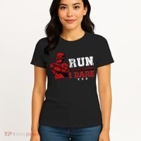 Run I Dare You Funny Baseball Catcher Baseball Player Lover Women's T-Shirt thumb 4