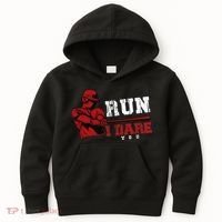 Run I Dare You Funny Baseball Catcher Baseball Player Lover Kids Hoodie thumb 0