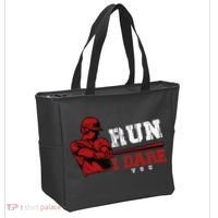 Run I Dare You Funny Baseball Catcher Baseball Player Lover Tote Bag thumb 2