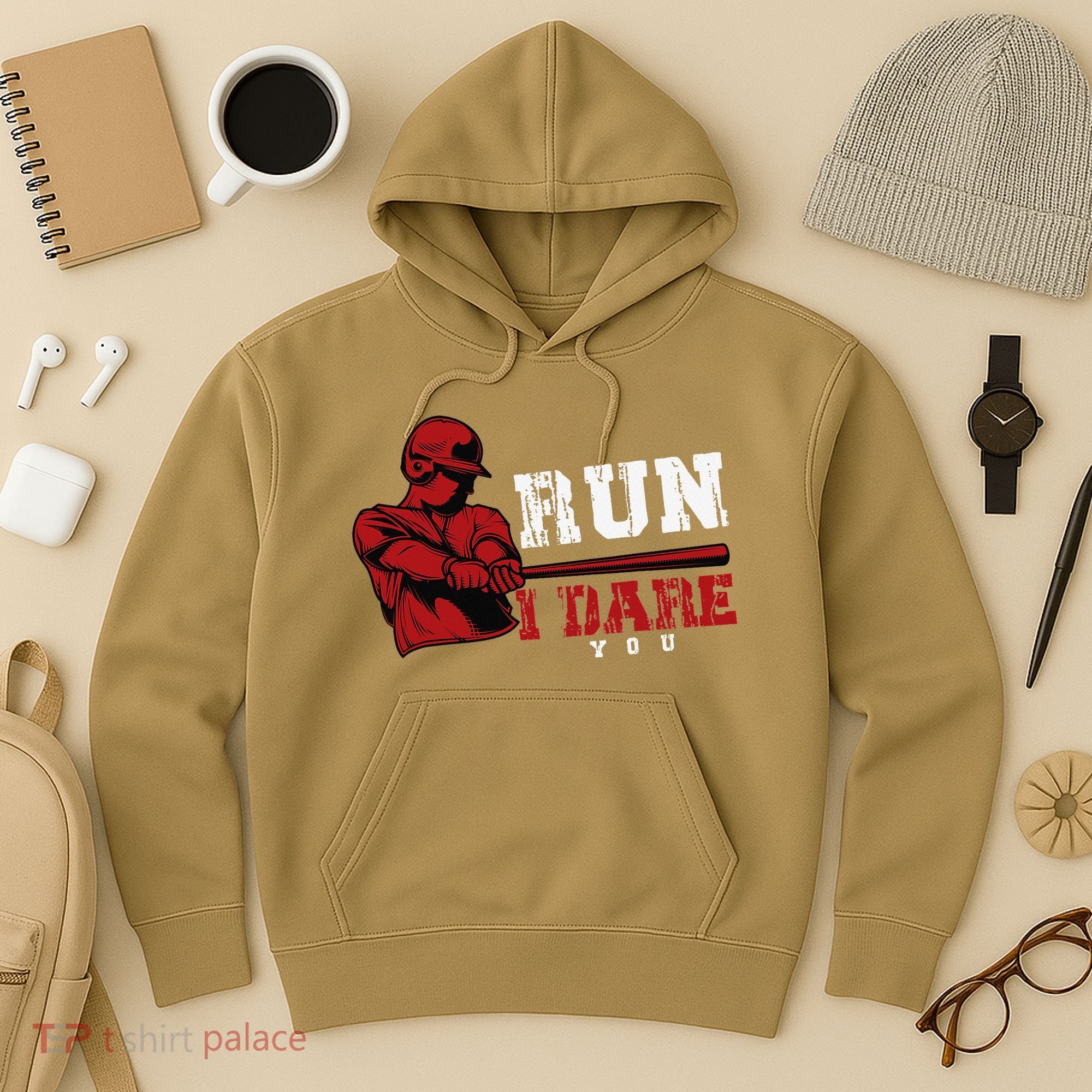 Run I Dare You Funny Baseball Catcher Baseball Player Lover Hoodie