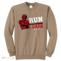 Run I Dare You Funny Baseball Catcher Baseball Player Lover Sweatshirt thumb 0