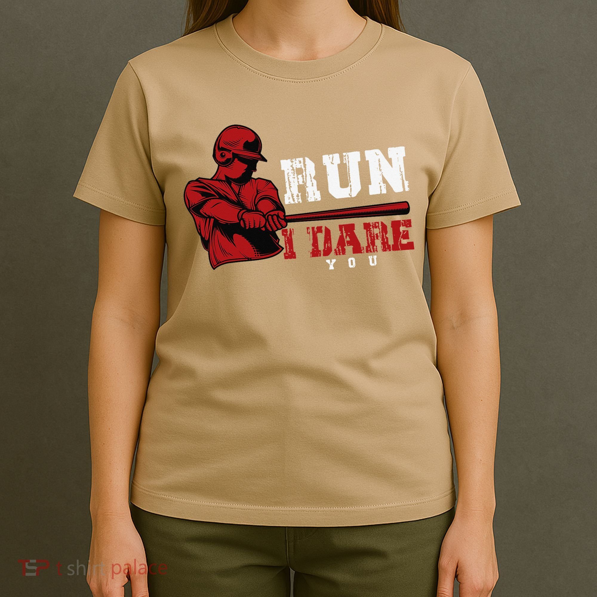 Run I Dare You Funny Baseball Catcher Baseball Player Lover T-Shirt