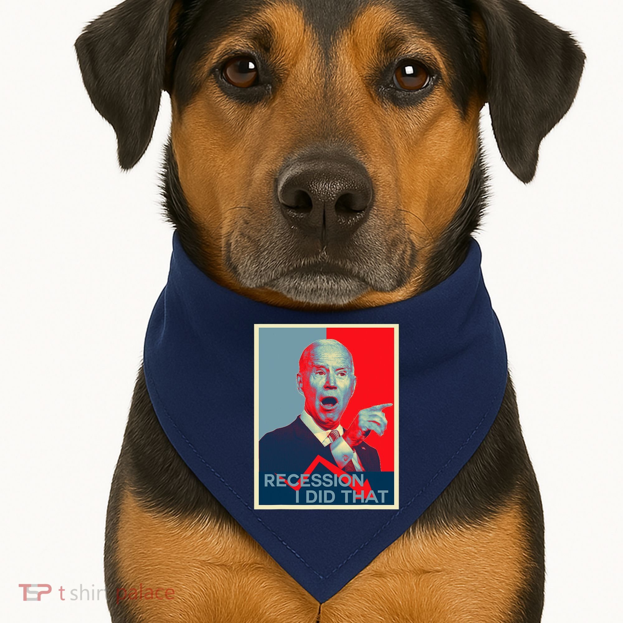 Recession I Did That Funny Joe Biden Meme Hope Style USA-Made Doggie Bandana