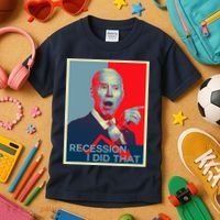 Recession I Did That Funny Joe Biden Meme Hope Style Kids T-Shirt thumb 3