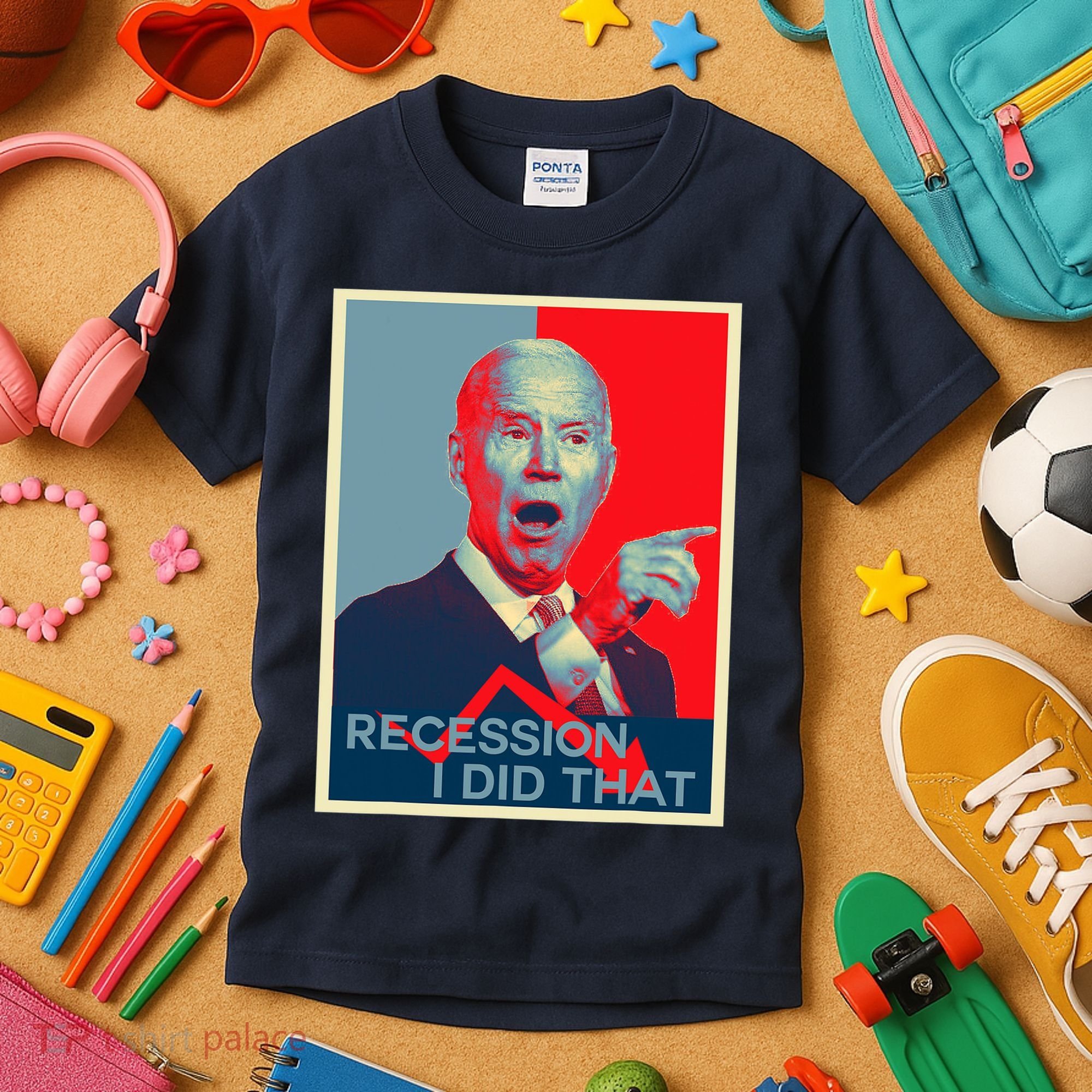 Recession I Did That Funny Joe Biden Meme Hope Style Kids T-Shirt