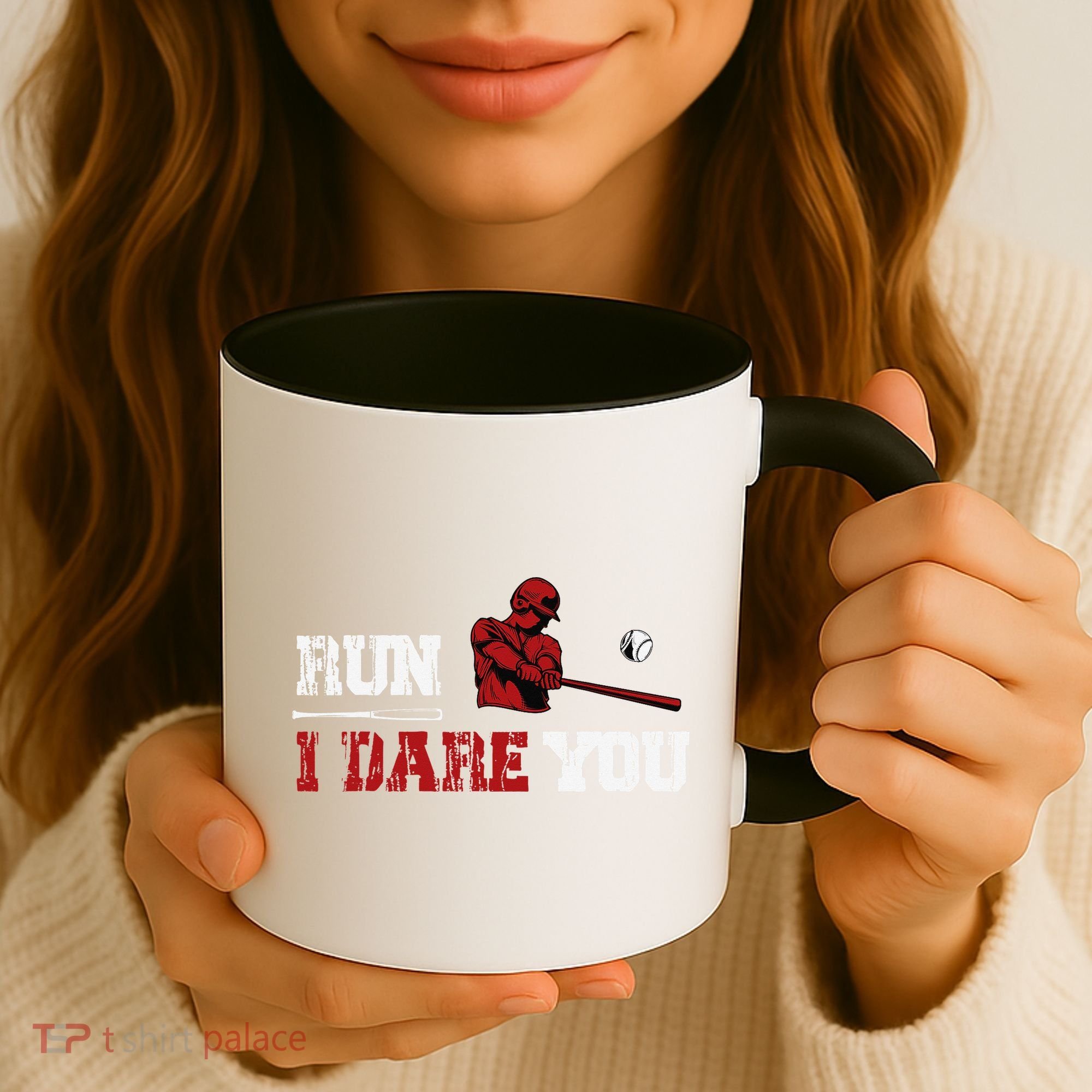 Run I Dare You Funny Baseball Catcher Baseball Player Lover Coffee Mug