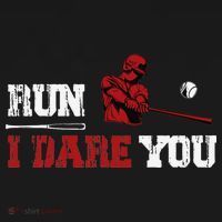 Run I Dare You Funny Baseball Catcher Baseball Player Lover Women's Hoodie thumb 2