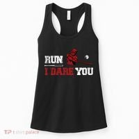 Run I Dare You Funny Baseball Catcher Baseball Player Lover Women's Tank Top thumb 0