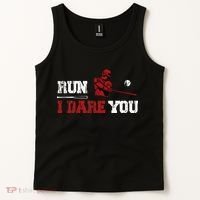 Run I Dare You Funny Baseball Catcher Baseball Player Lover Tank Top thumb 2