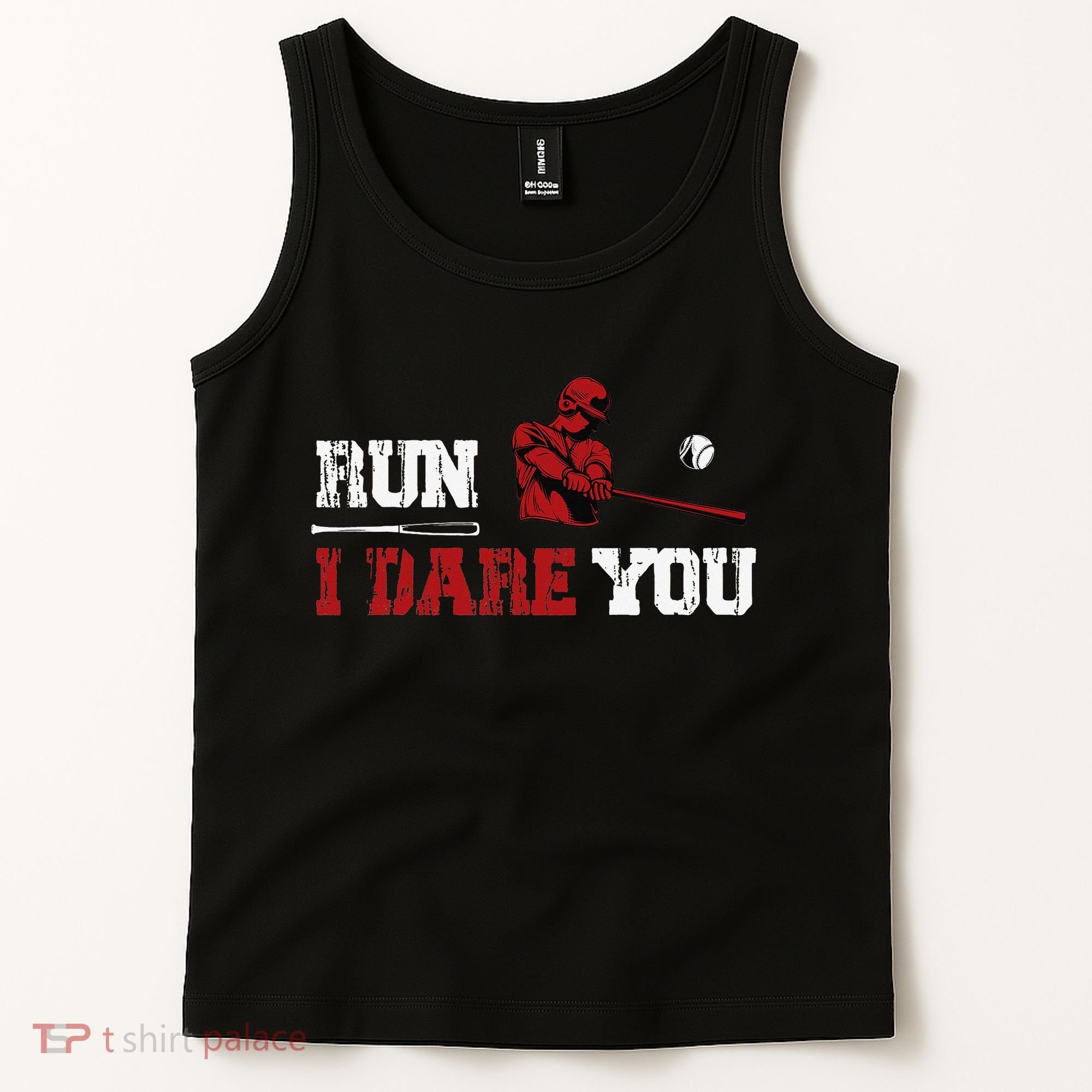 Run I Dare You Funny Baseball Catcher Baseball Player Lover Tank Top