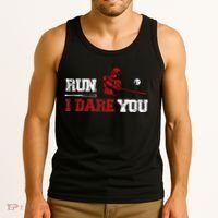 Run I Dare You Funny Baseball Catcher Baseball Player Lover Tank Top thumb 3