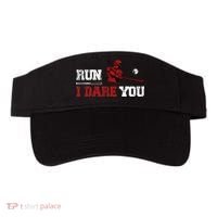 Run I Dare You Funny Baseball Catcher Baseball Player Lover Visor thumb 0