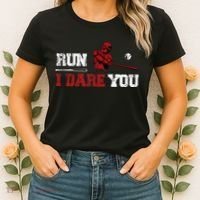 Run I Dare You Funny Baseball Catcher Baseball Player Lover Women's T-Shirt thumb 2
