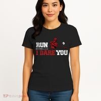Run I Dare You Funny Baseball Catcher Baseball Player Lover Women's T-Shirt thumb 4