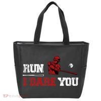 Run I Dare You Funny Baseball Catcher Baseball Player Lover Tote Bag thumb 0