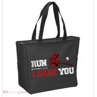 Run I Dare You Funny Baseball Catcher Baseball Player Lover Tote Bag thumb 2