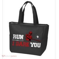 Run I Dare You Funny Baseball Catcher Baseball Player Lover Tote Bag thumb 3