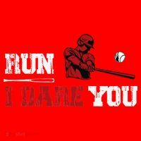 Run I Dare You Funny Baseball Catcher Baseball Player Lover Santa Hat thumb 1