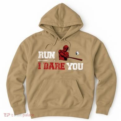 Run I Dare You Funny Baseball Catcher Baseball Player Lover Hoodie