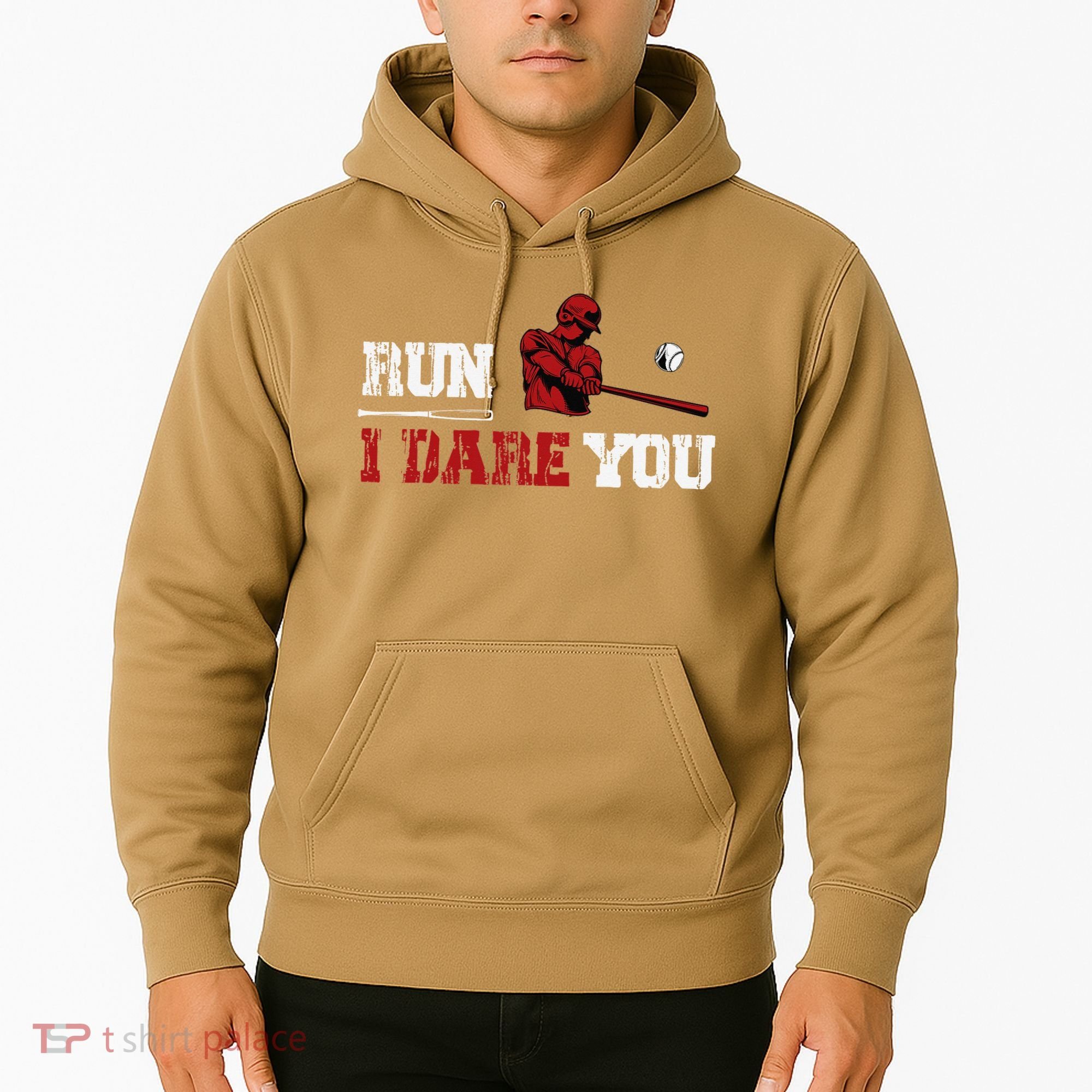 Run I Dare You Funny Baseball Catcher Baseball Player Lover Hoodie